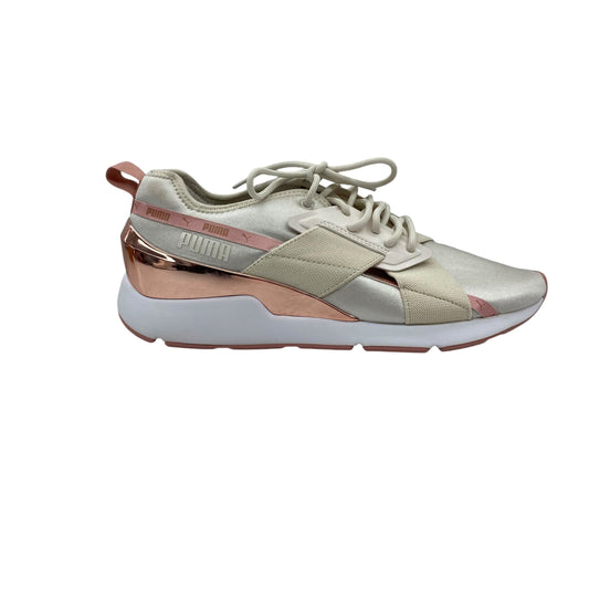 Shoes Sneakers By Puma In Cream & Pink, Size:9.5