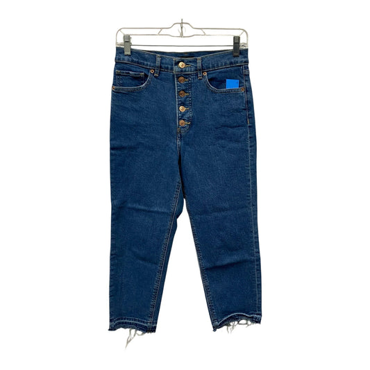 Jeans Cropped By Express In Blue Denim, Size:6P