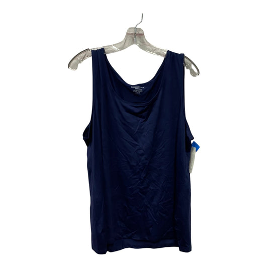 Top Sleeveless Basic By Charter Club In Navy, Size:2X