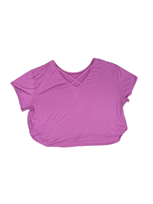 Purple Athletic Top Short Sleeve Tek Gear, Size 3x