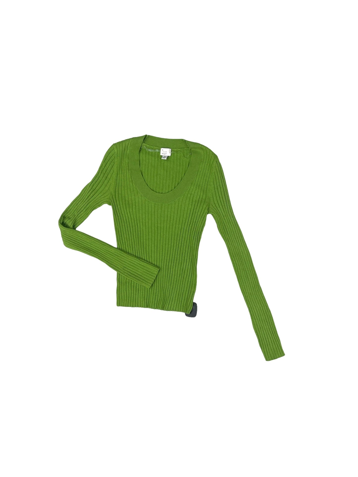 Top Long Sleeve By A New Day In Green, Size: Xs