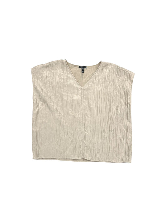 Top Short Sleeve By Eileen Fisher In Tan, Size: S