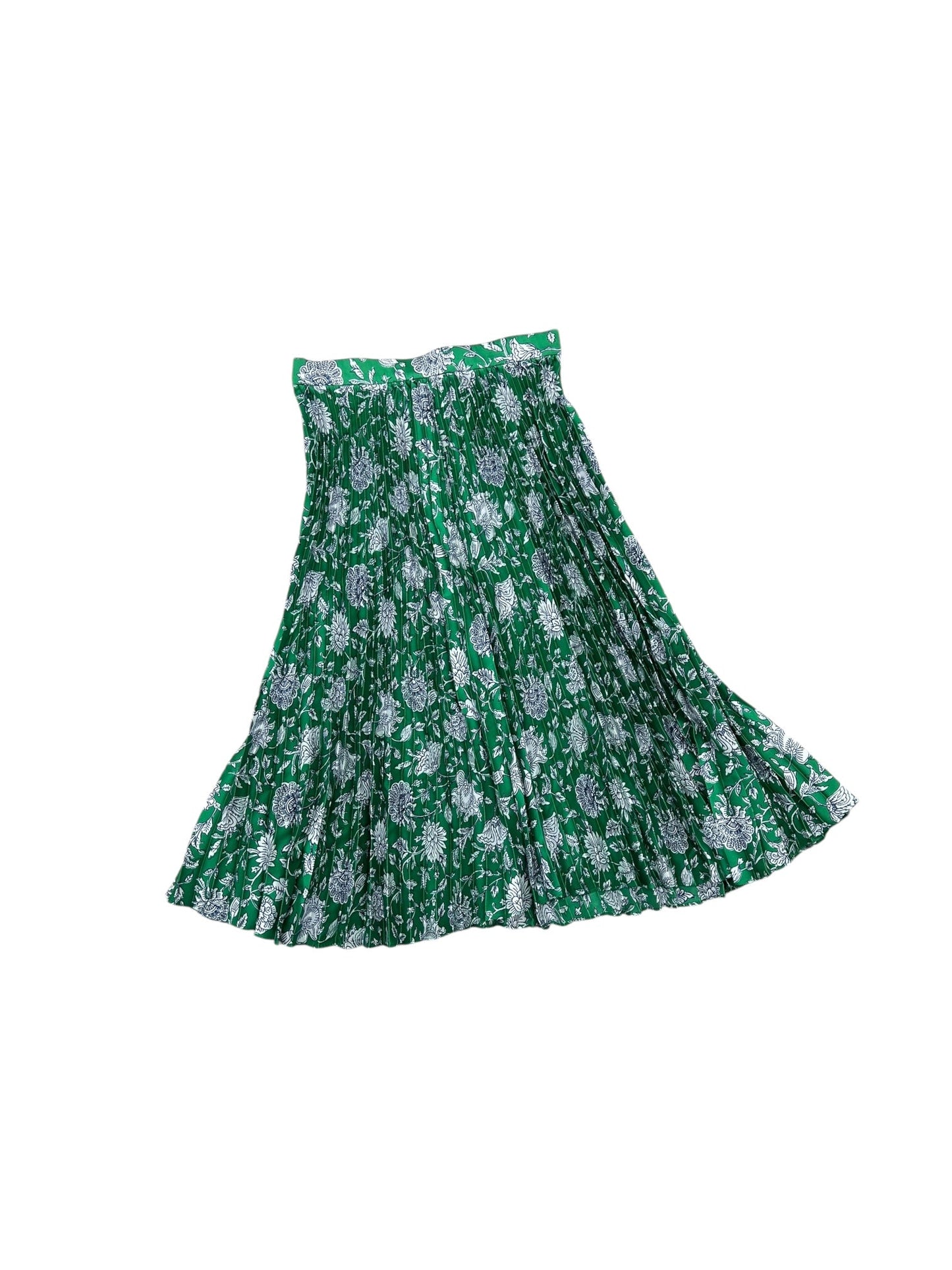 Skirt Maxi By J. Crew In Green & White, Size: M