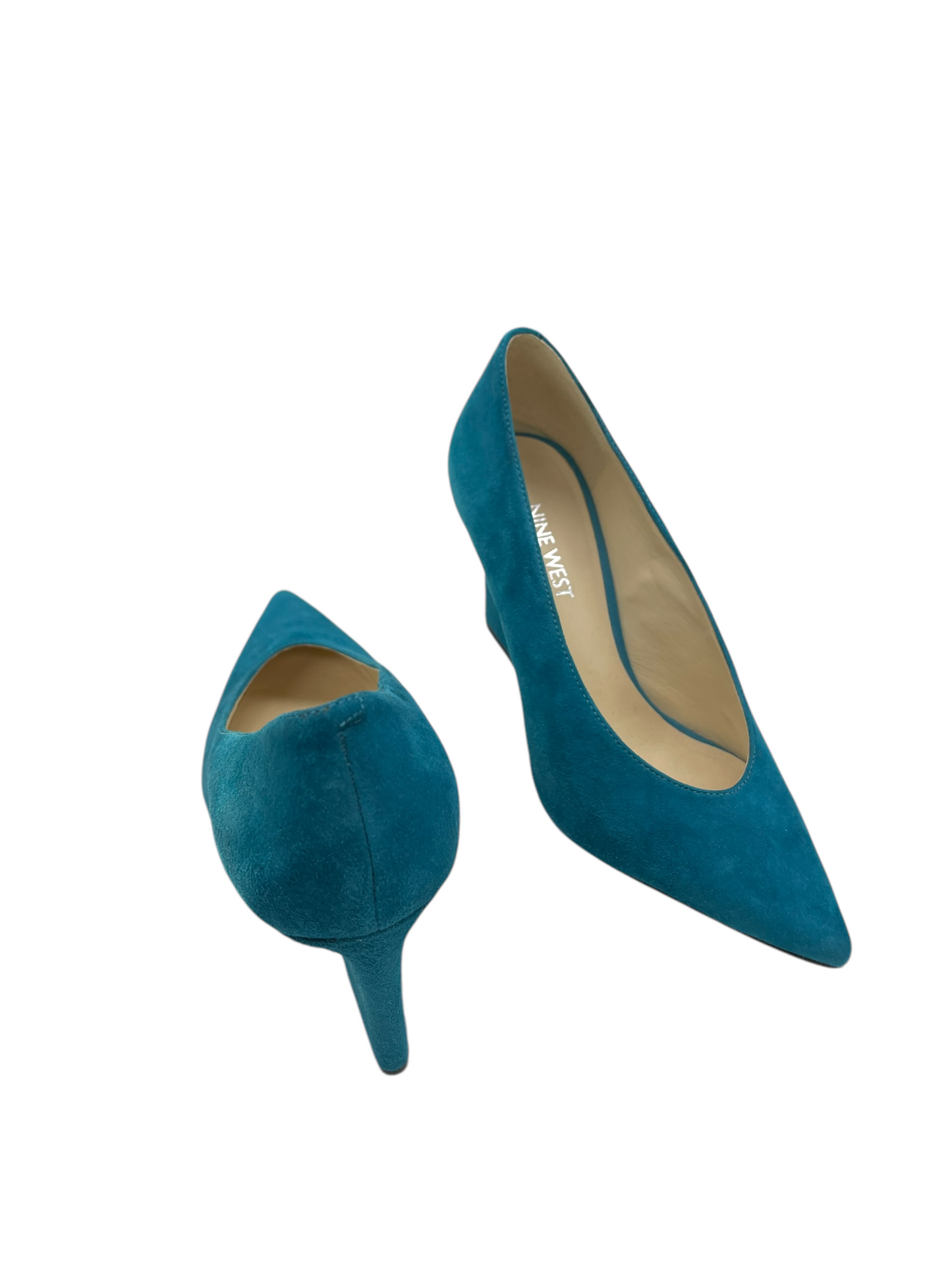 Shoes Heels Block By Nine West In Blue, Size: 6