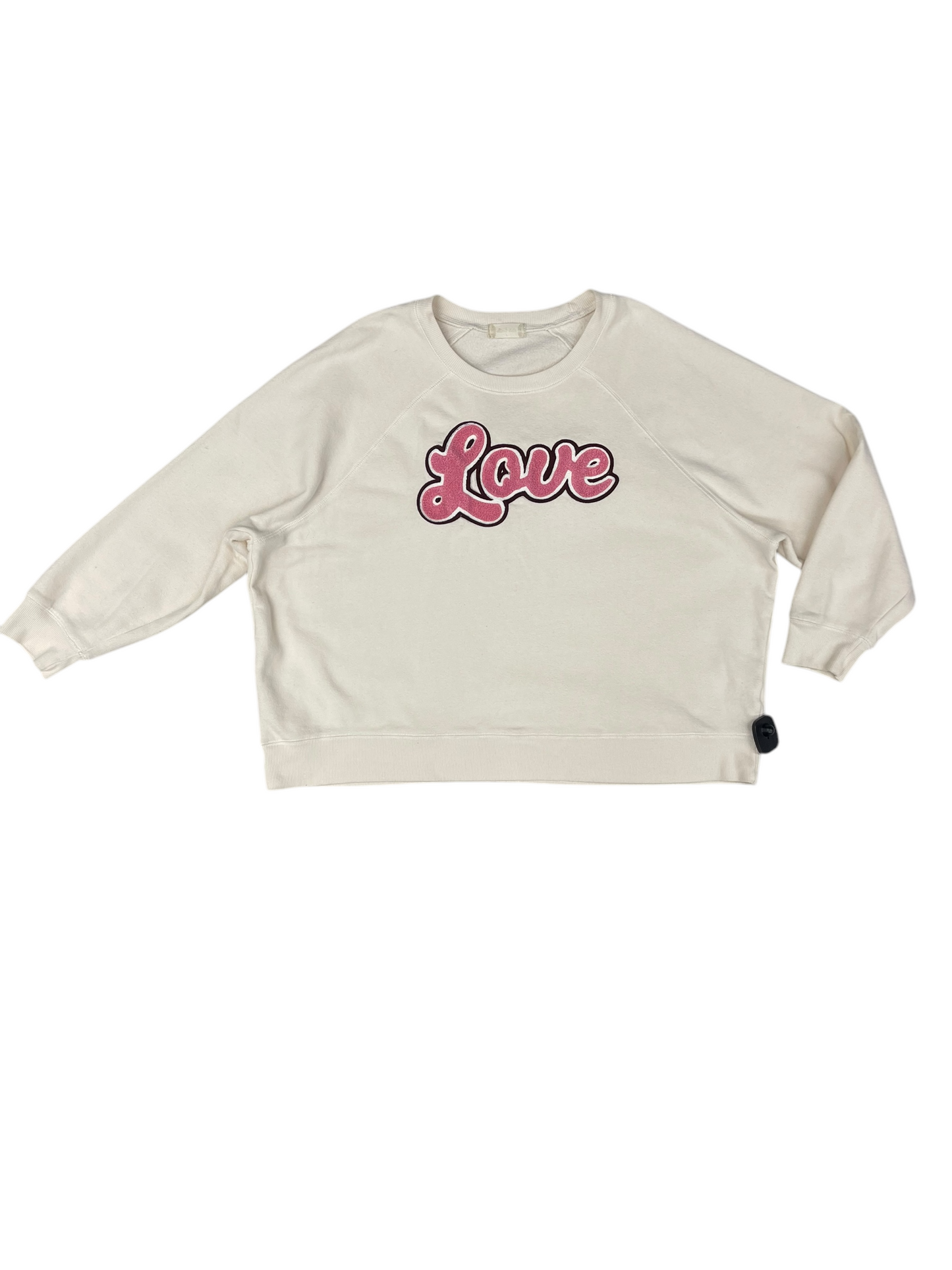 Sweatshirt Crewneck By Altard State In Cream & Pink, Size: L