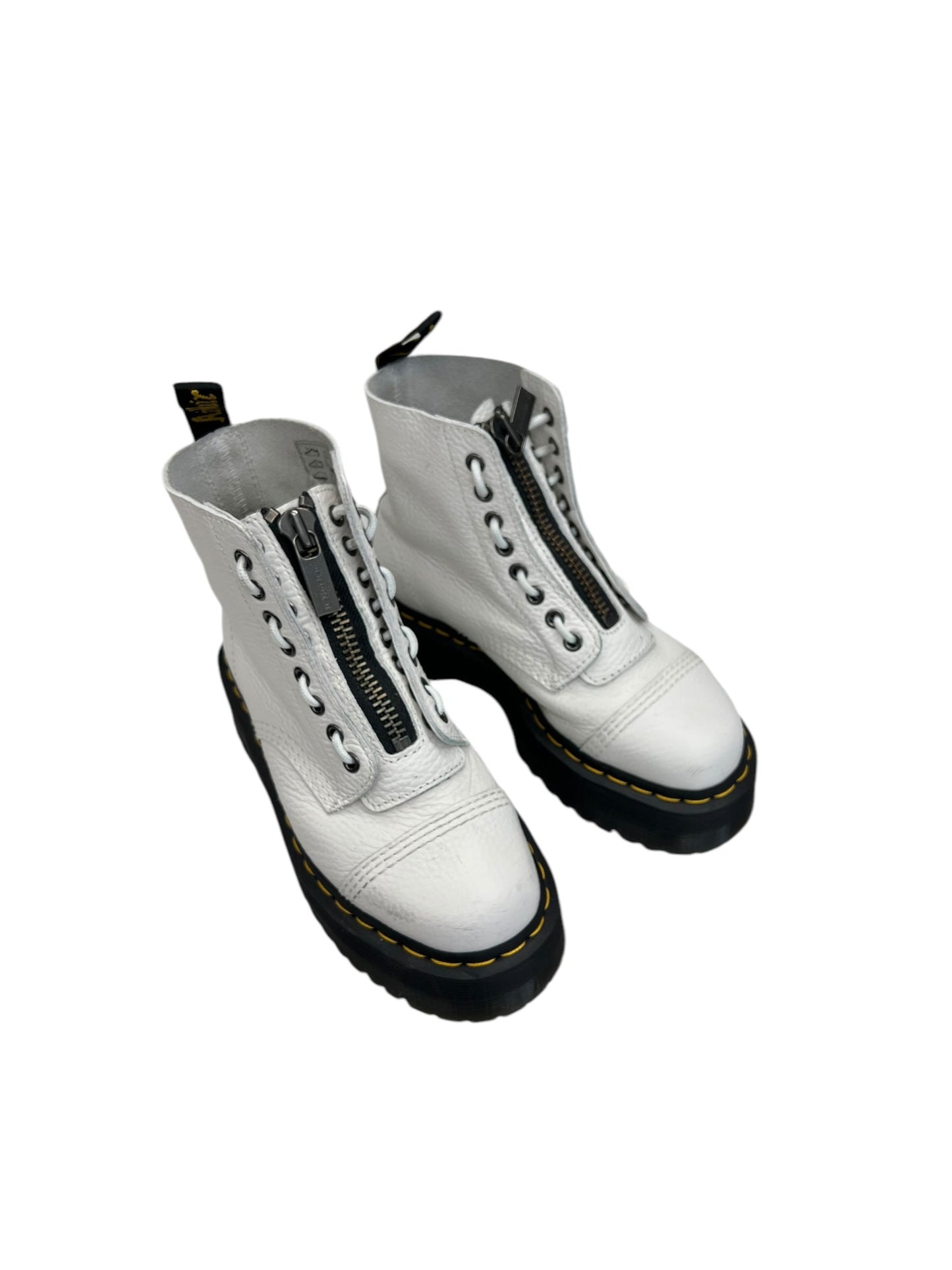 Boots Combat By Dr Martens In White, Size: 6