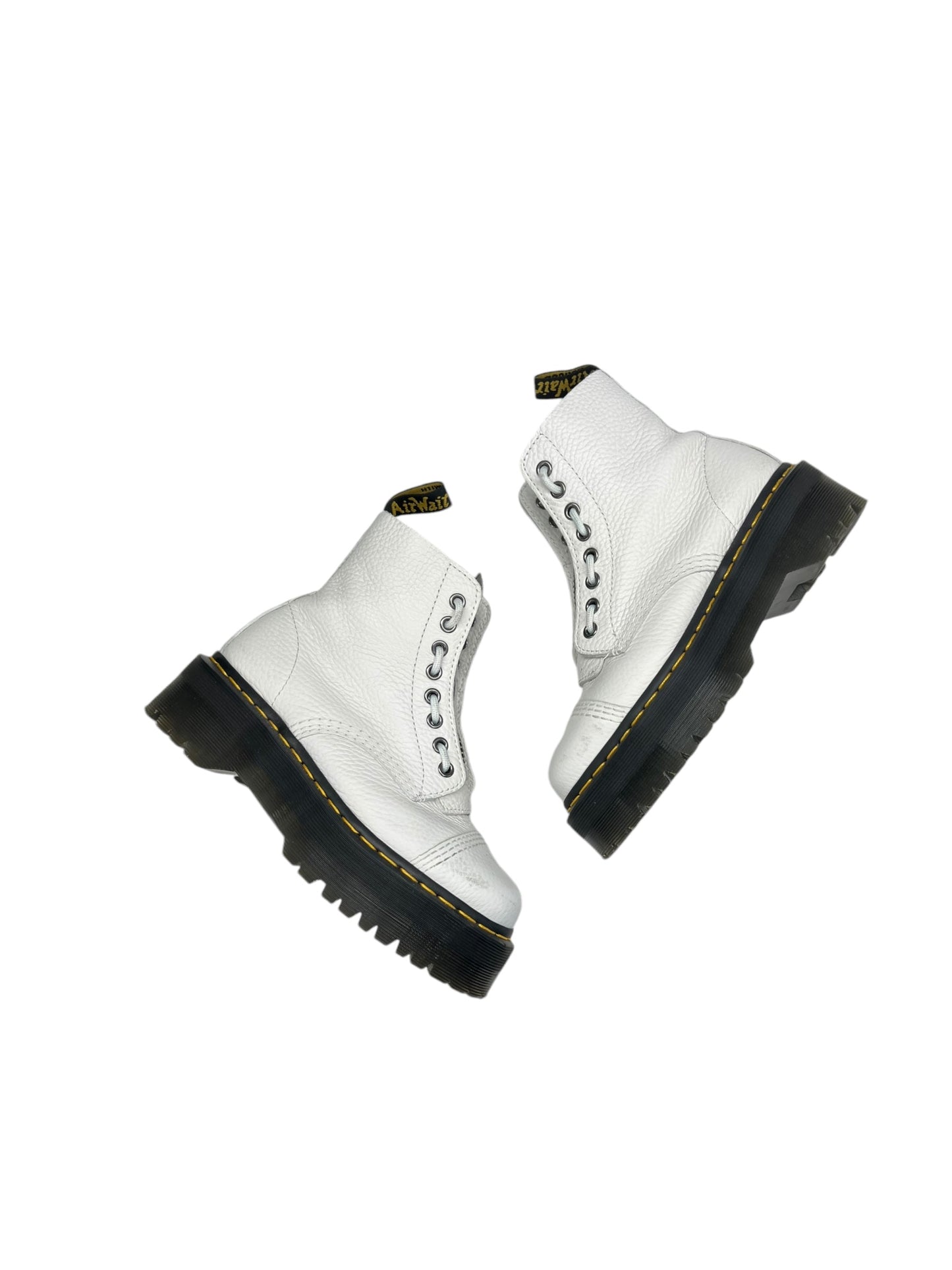 Boots Combat By Dr Martens In White, Size: 6