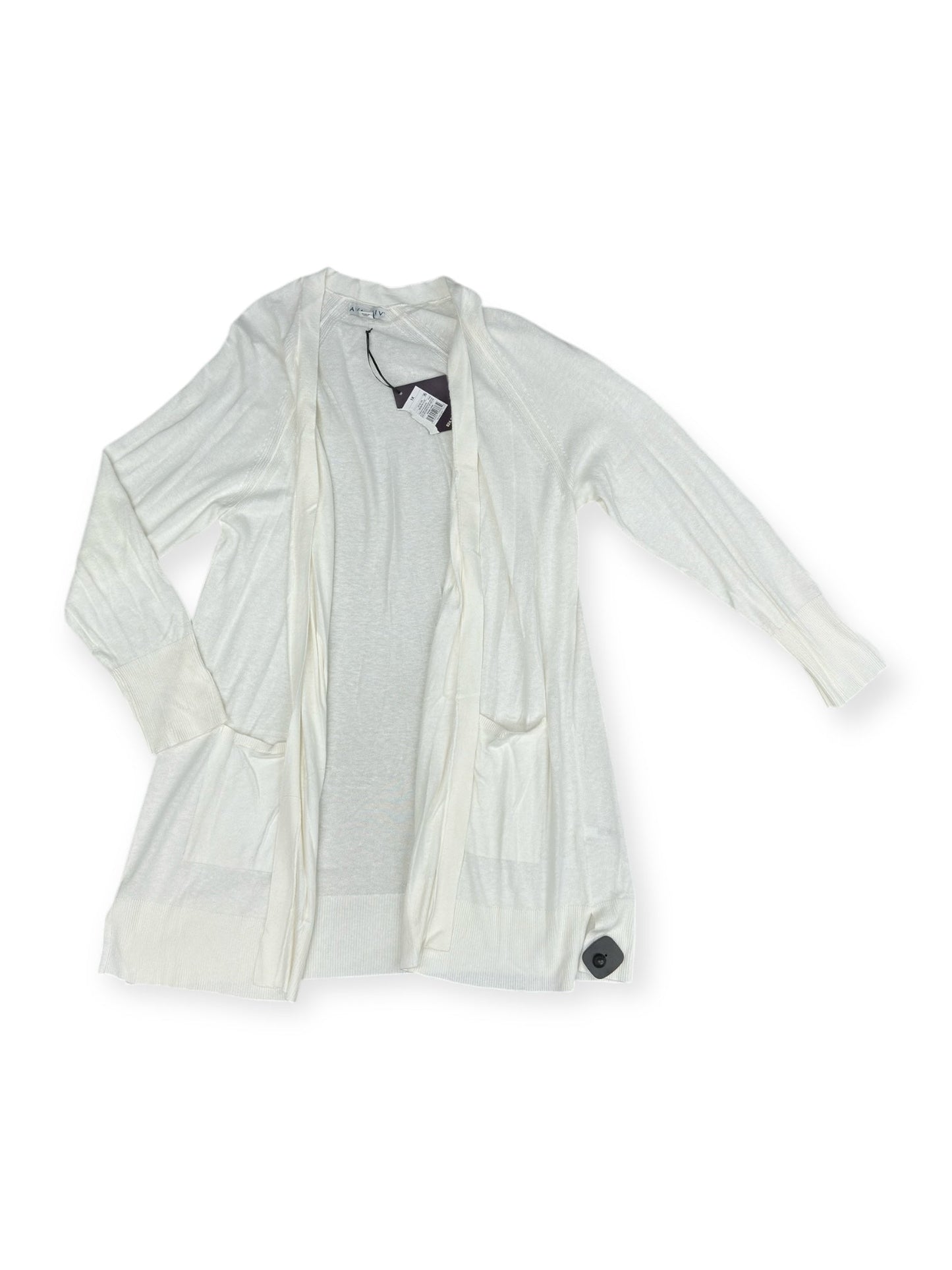 Cardigan By Ava & Viv In White, Size: 1x