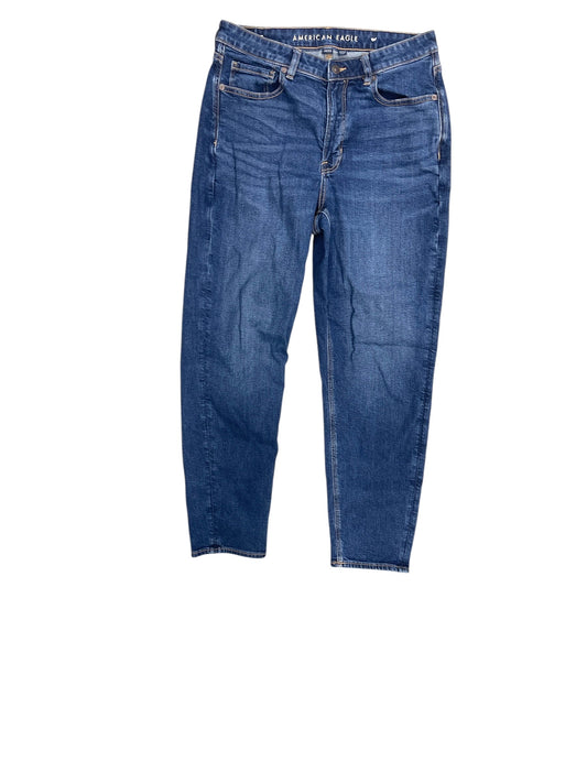 Jeans Straight By American Eagle In Blue Denim, Size: 12