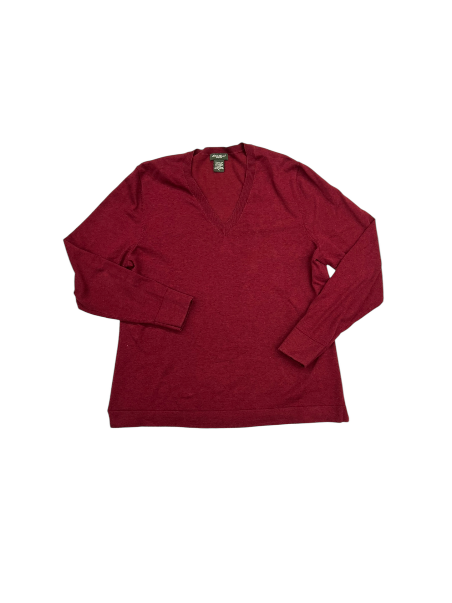 Sweater By Eddie Bauer In Red, Size: Xl