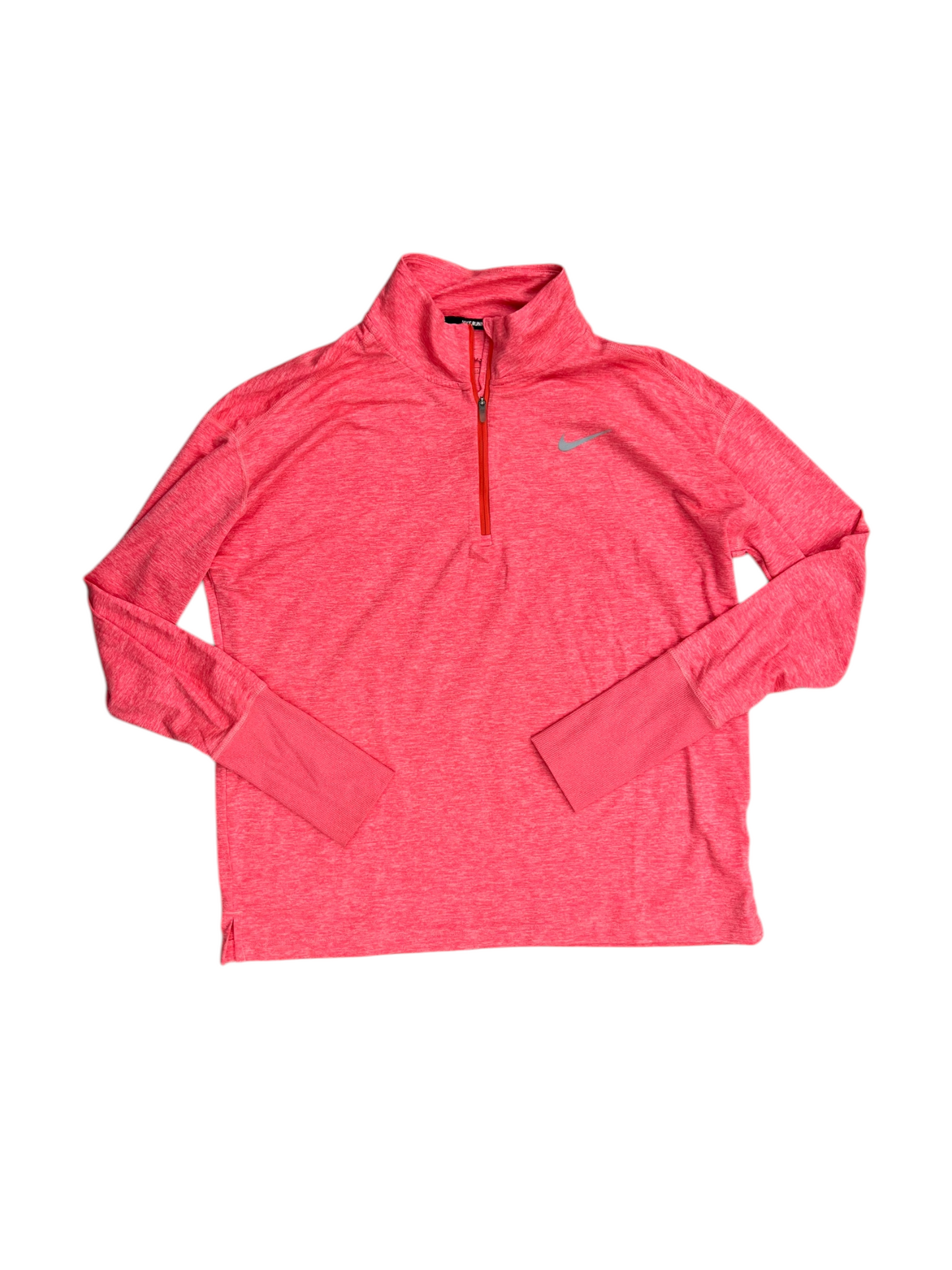 Athletic Jacket By Nike In Orange, Size: L