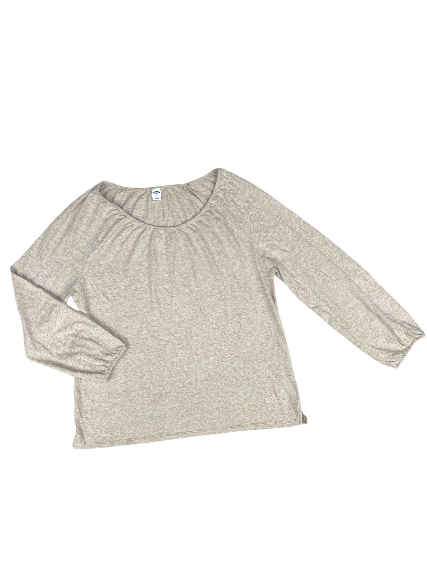 Top Long Sleeve By Old Navy In Beige, Size: L