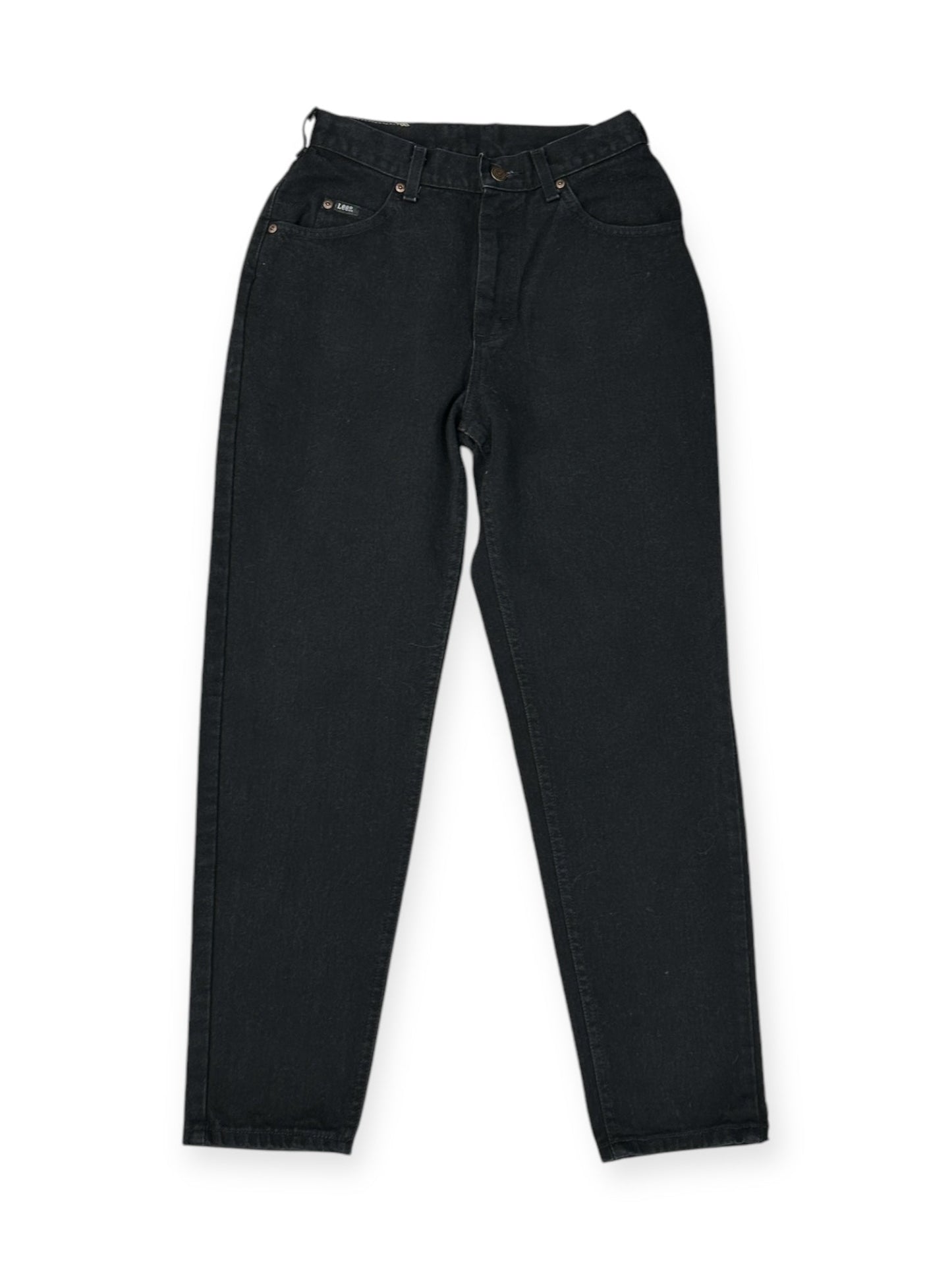 Jeans Straight By Lee In Black Denim, Size: 8