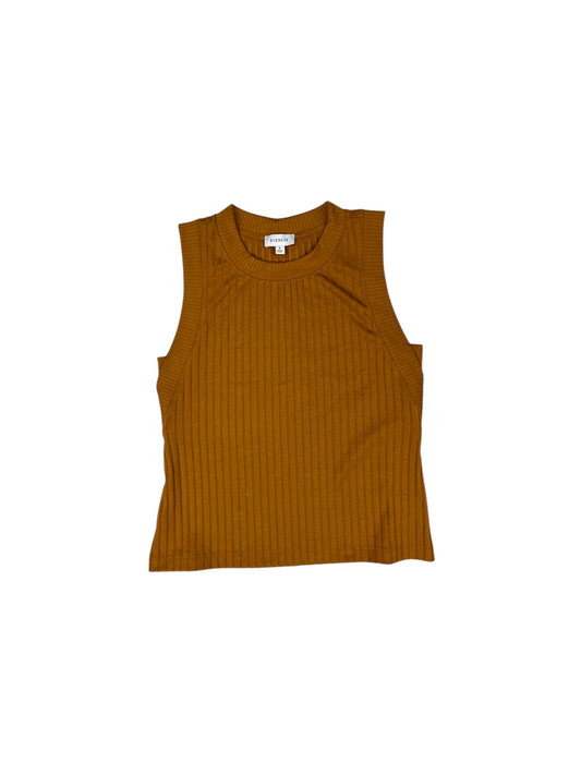 Top Sleeveless By Evereve In Gold, Size: M