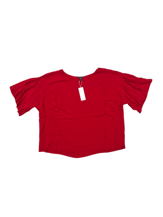 Top Short Sleeve By Eileen Fisher In Red, Size: 2x