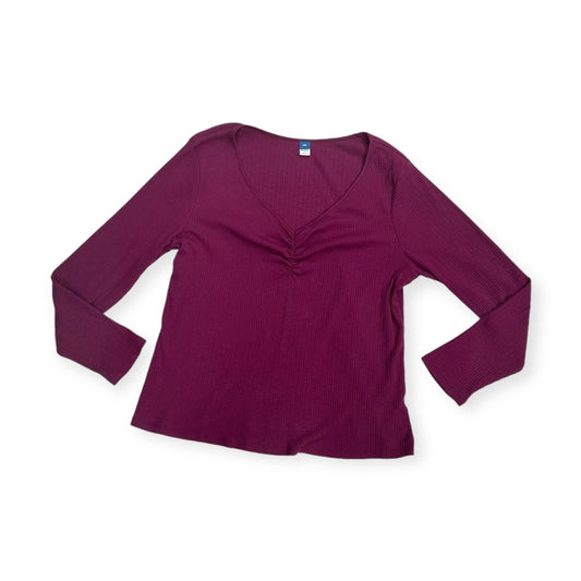 Top Long Sleeve By Old Navy In Purple, Size: Xxl