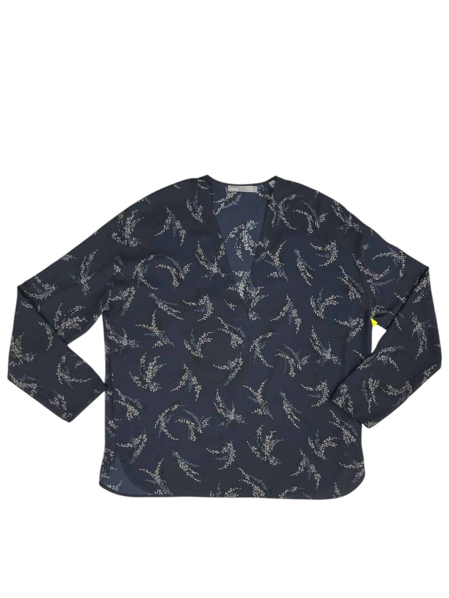 Top Long Sleeve By Vince In Navy, Size: S