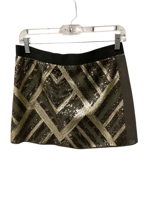 Skirt Mini & Short By Clothes Mentor In Black & Gold, Size: Xs