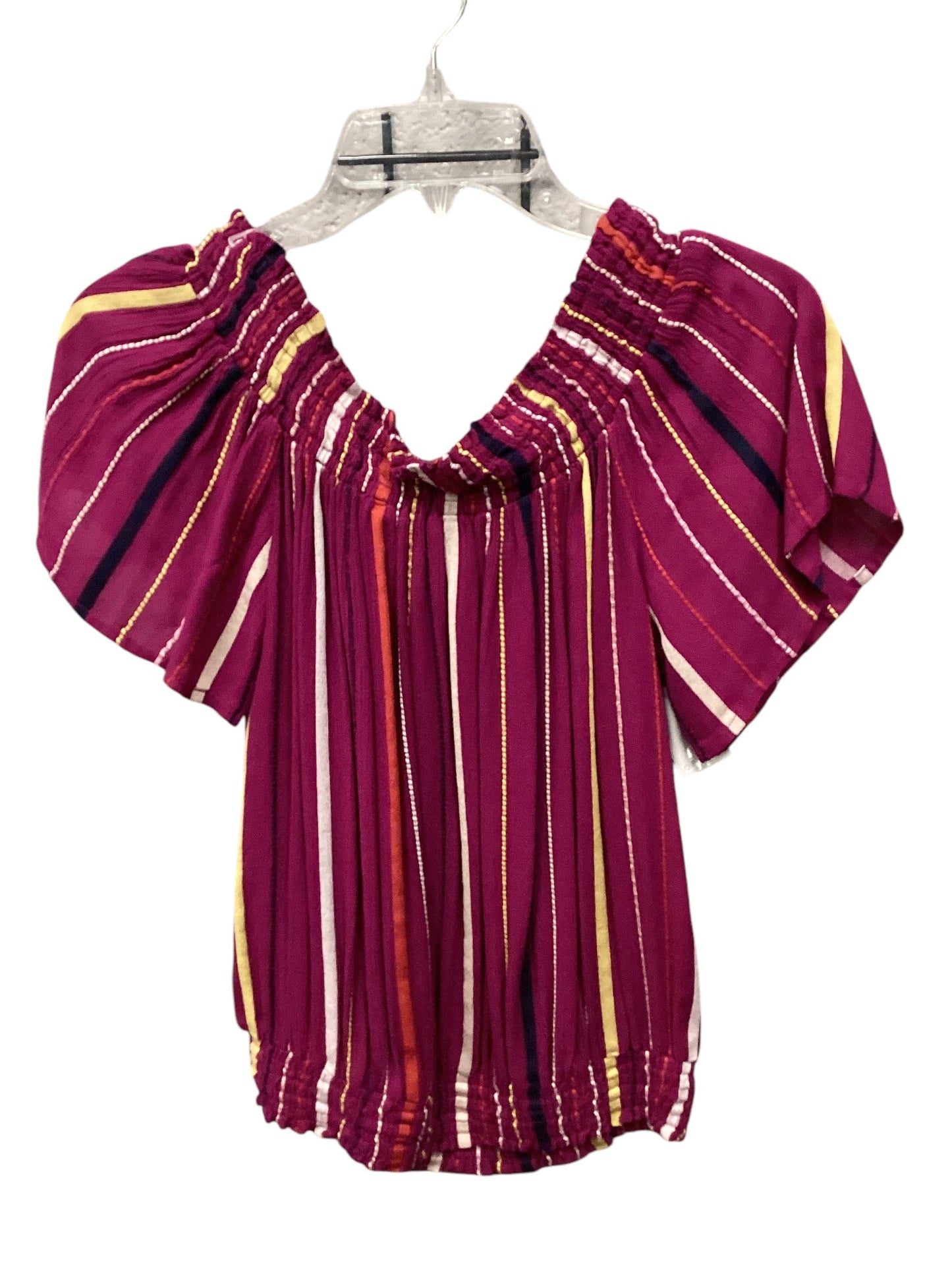 Top Short Sleeve By Allison Joy In Striped Pattern, Size: S