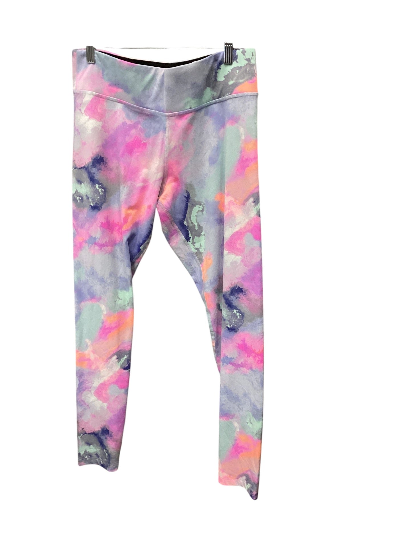 Athletic Leggings By Victorias Secret In Tie Dye Print, Size: L