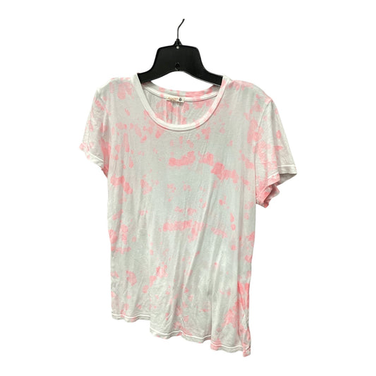 Top Short Sleeve By Sundry In Pink & White, Size: M