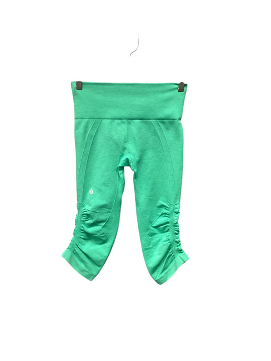 Athletic Capris By Lululemon In Green, Size: 4