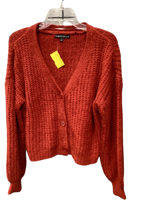 Sweater Cardigan By Clothes Mentor In Red, Size: M