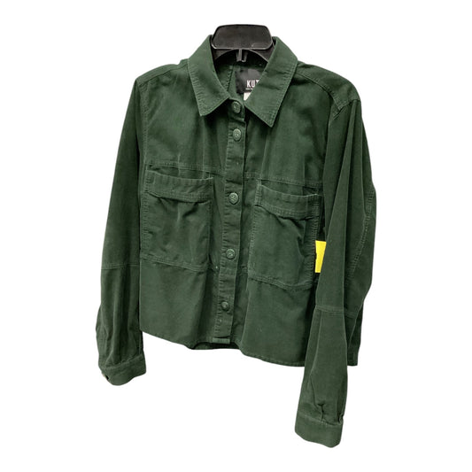 Jacket Shirt By Kut In Green, Size: Xl