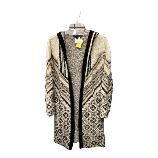 Sweater Cardigan By Bcbgmaxazria In Black & Tan, Size: L