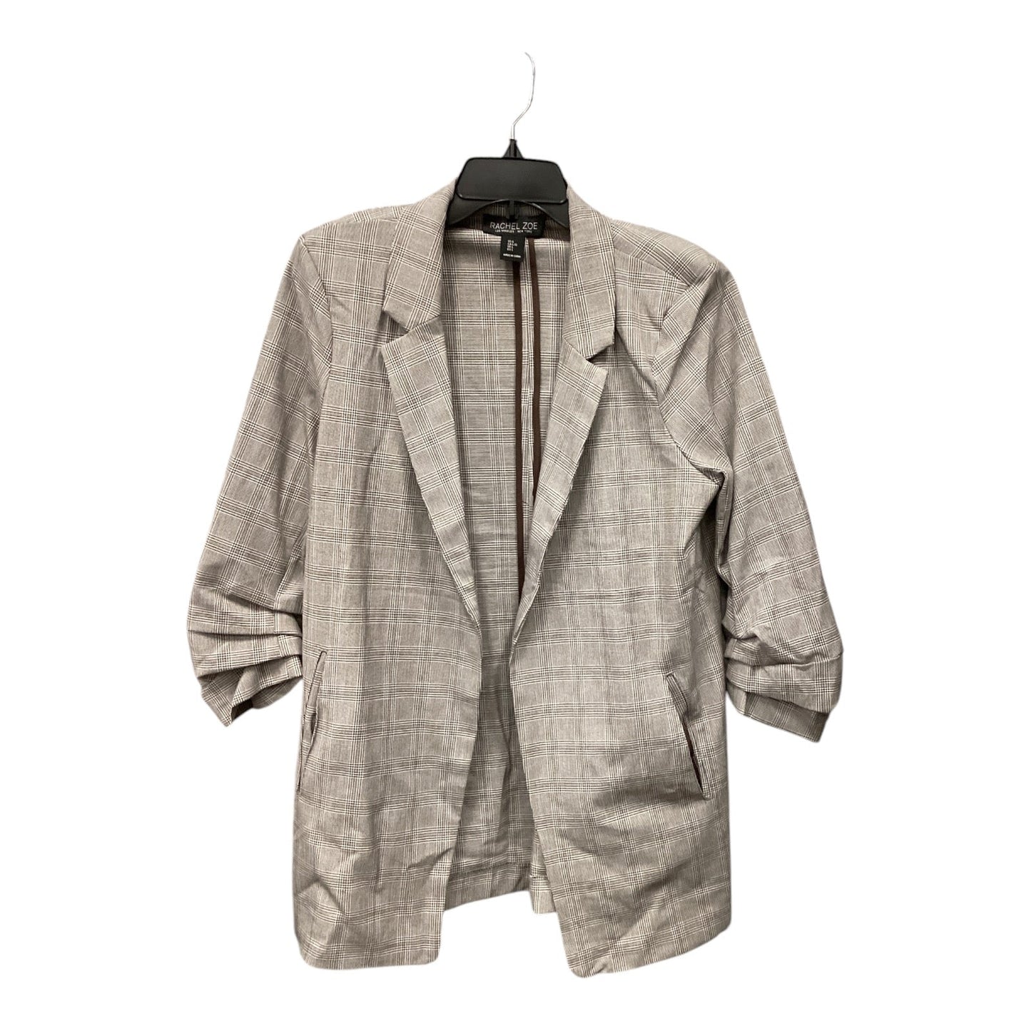 Blazer By Rachel Zoe In Plaid Pattern, Size: L