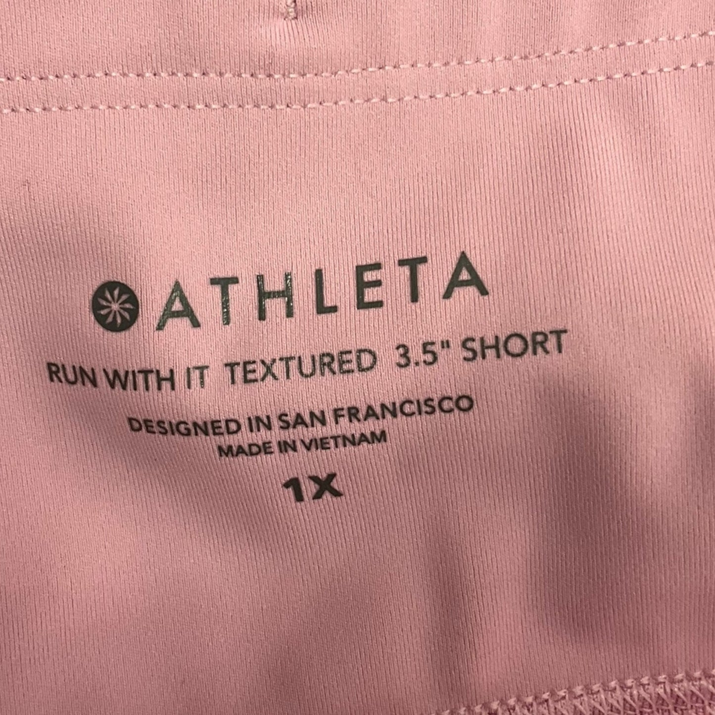 Athletic Shorts By Athleta In Pink, Size: 1x