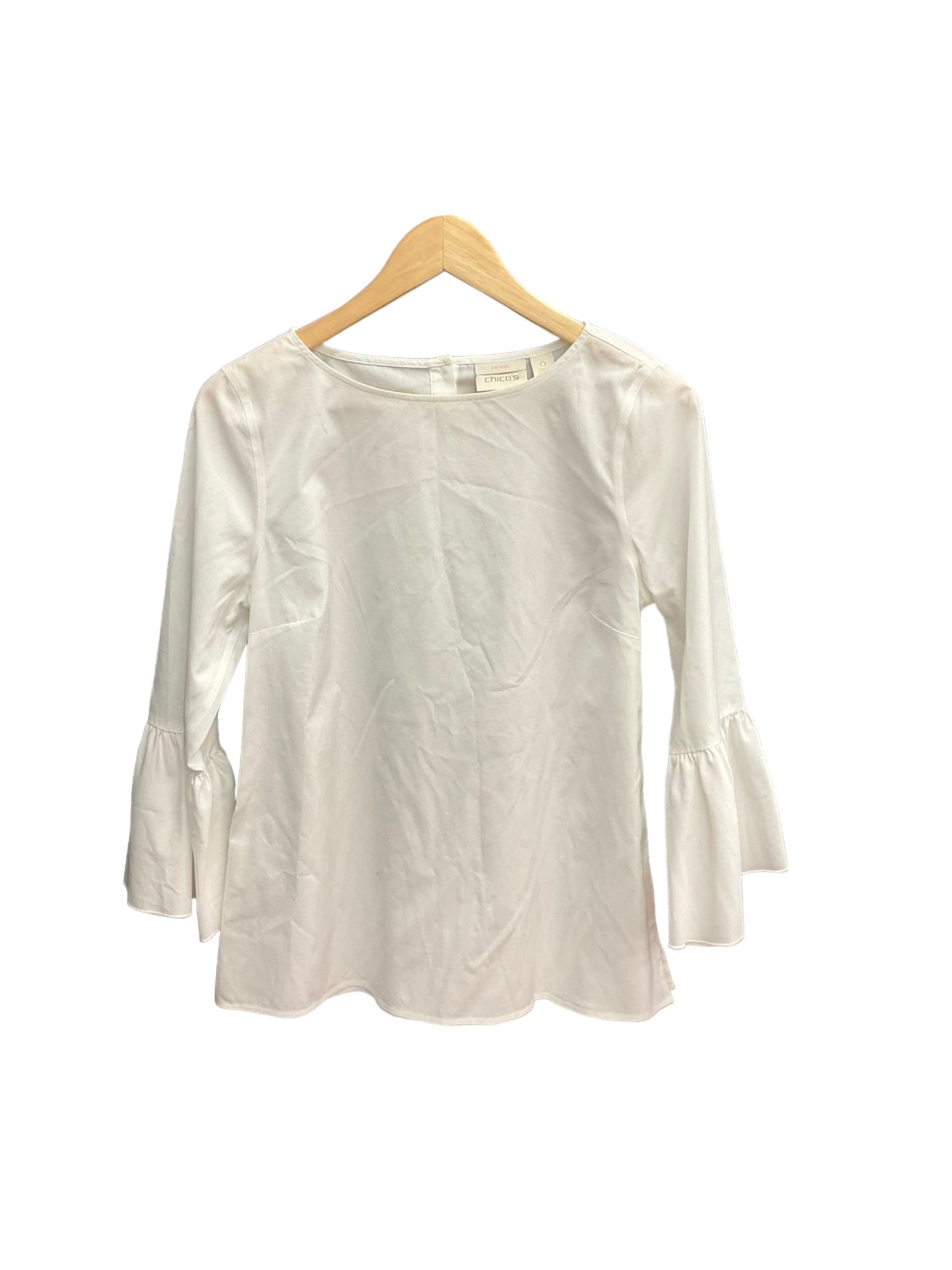 White Top 3/4 Sleeve Chicos, Size 0