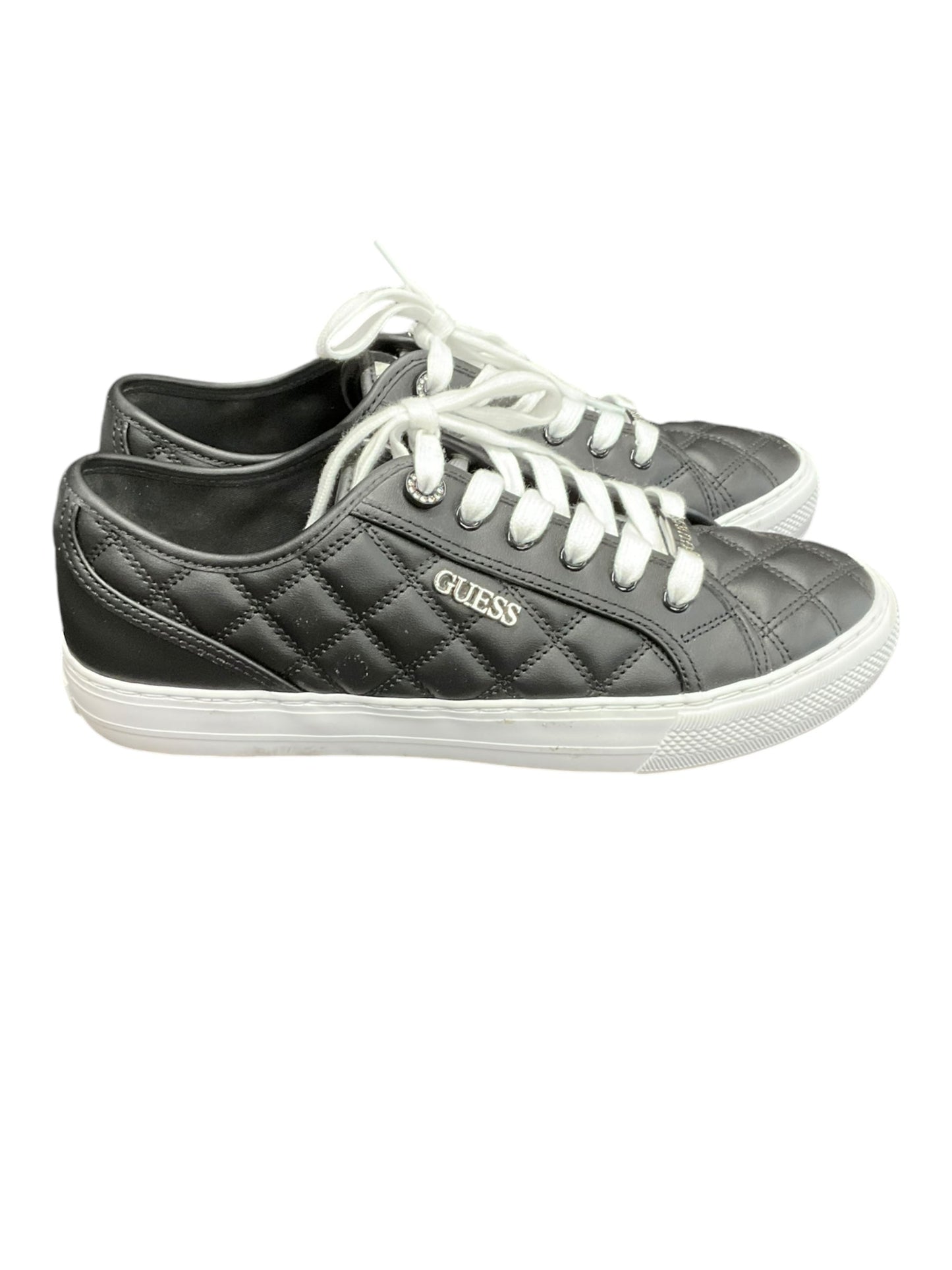 Shoes Sneakers By Guess In Black, Size: 9