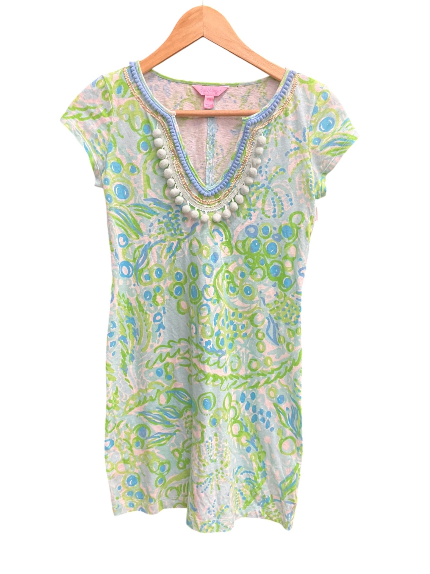 Dress Casual Short By Lilly Pulitzer In Blue & Green, Size: Xxs