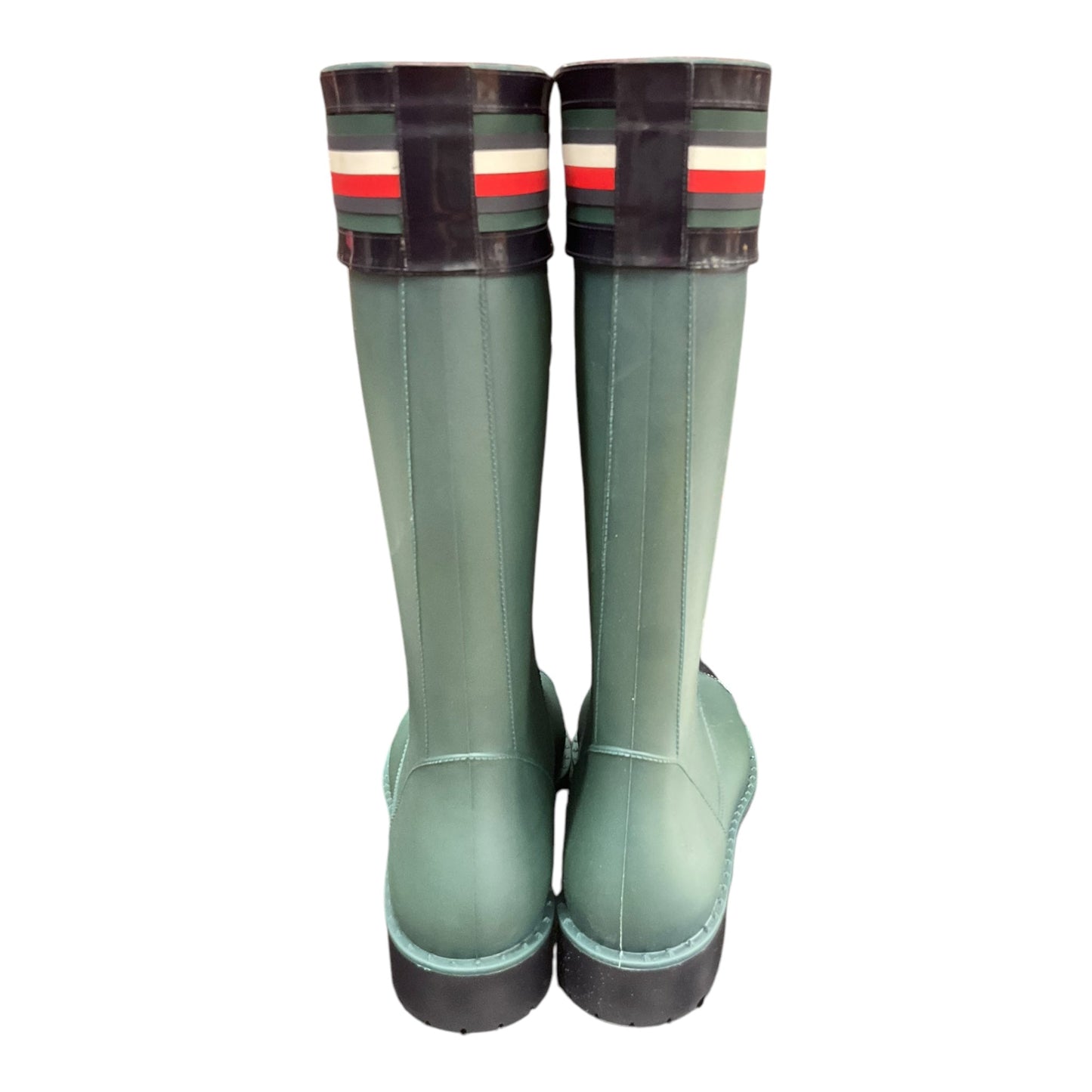 Boots Rain By Tommy Hilfiger In Green Denim, Size: 7