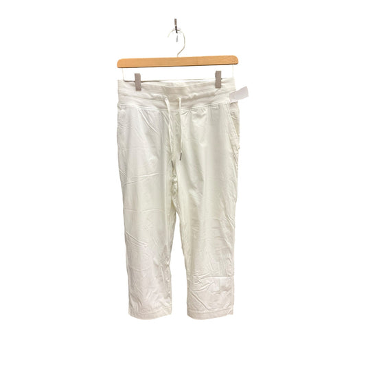 Athletic Capris By Lululemon In White, Size: 6