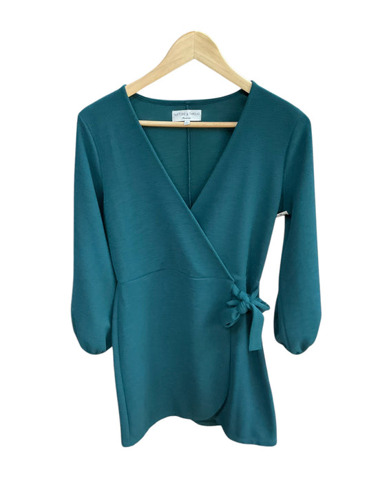 Dress Casual Midi By Madewell In Teal, Size: S