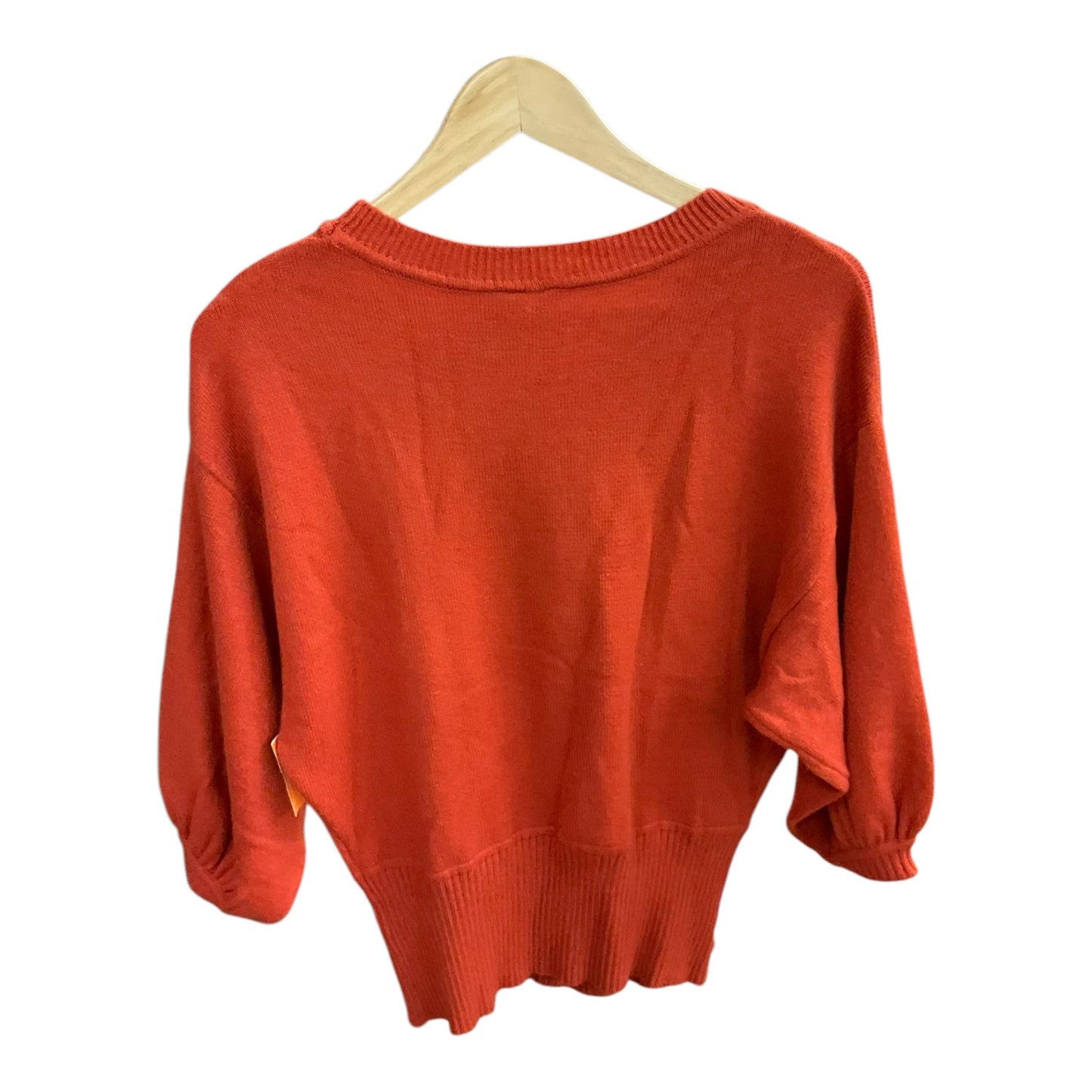 Sweater Short Sleeve By Moth In Orange, Size: S