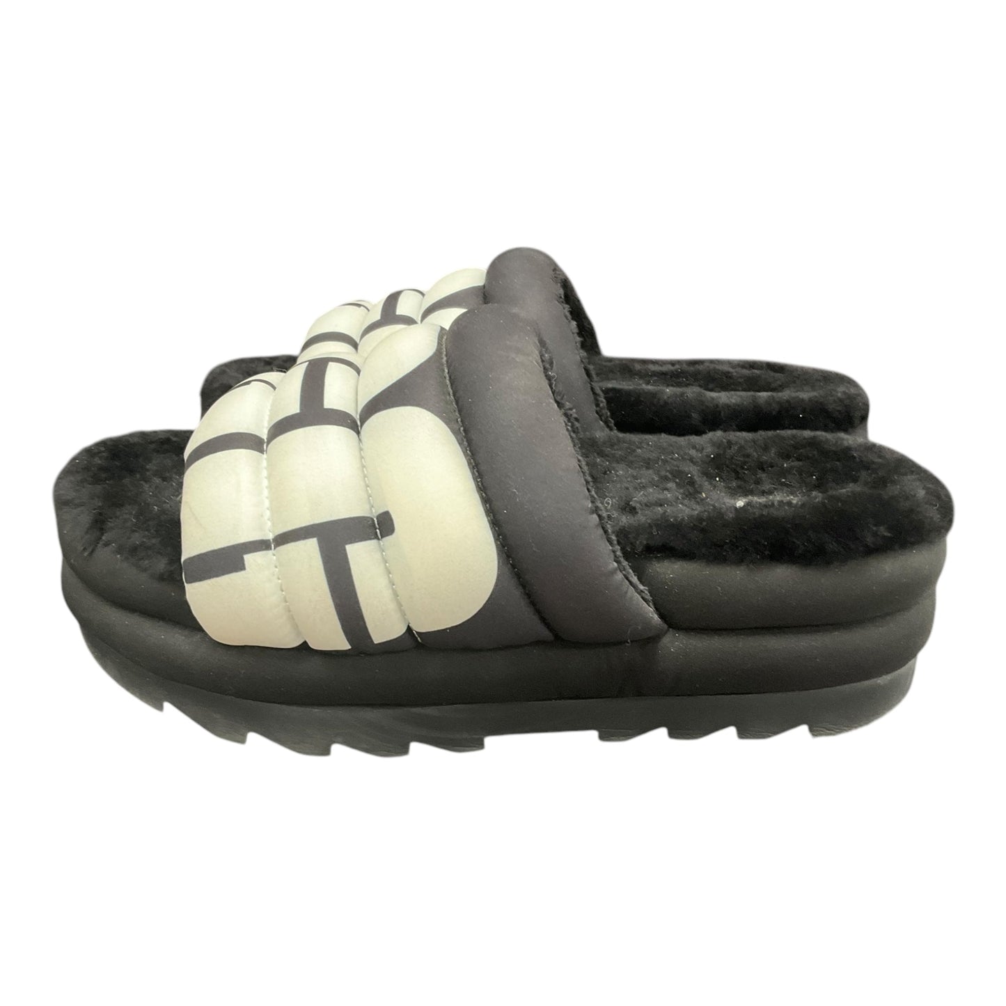 Slippers Designer By Ugg In Black, Size: 9