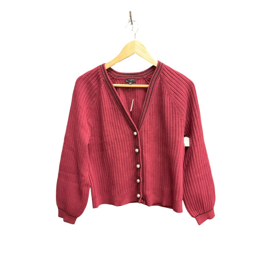 Sweater Cardigan By Talbots In Red, Size: Lp