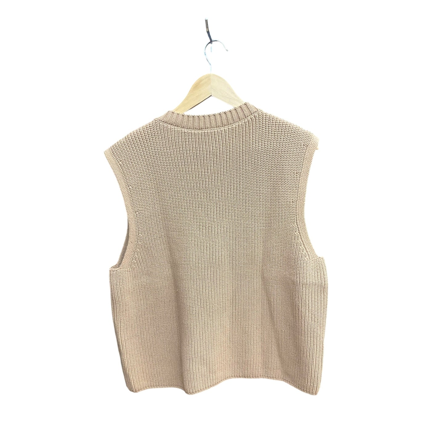 Vest Sweater By Talbots In Tan, Size: Xlp