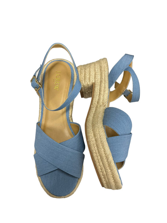 Shoes Heels Block By J. Crew In Blue, Size: 8