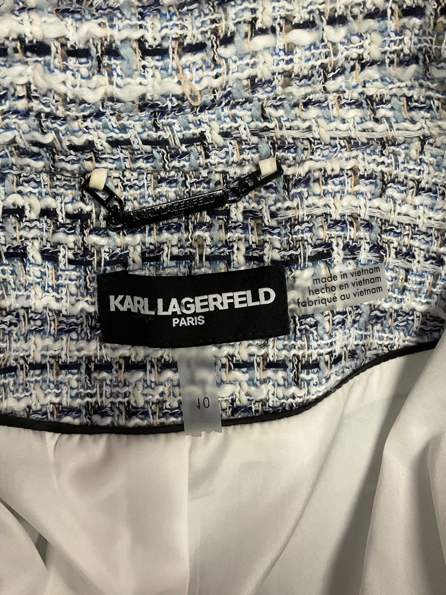 Blazer By Karl Lagerfeld In Blue, Size: L