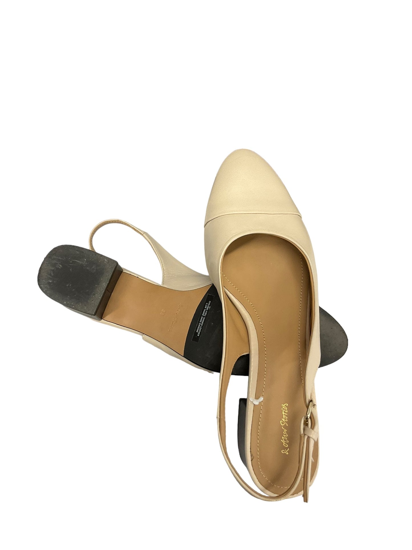 Cream Shoes Heels Kitten Anthropologie, Size 7