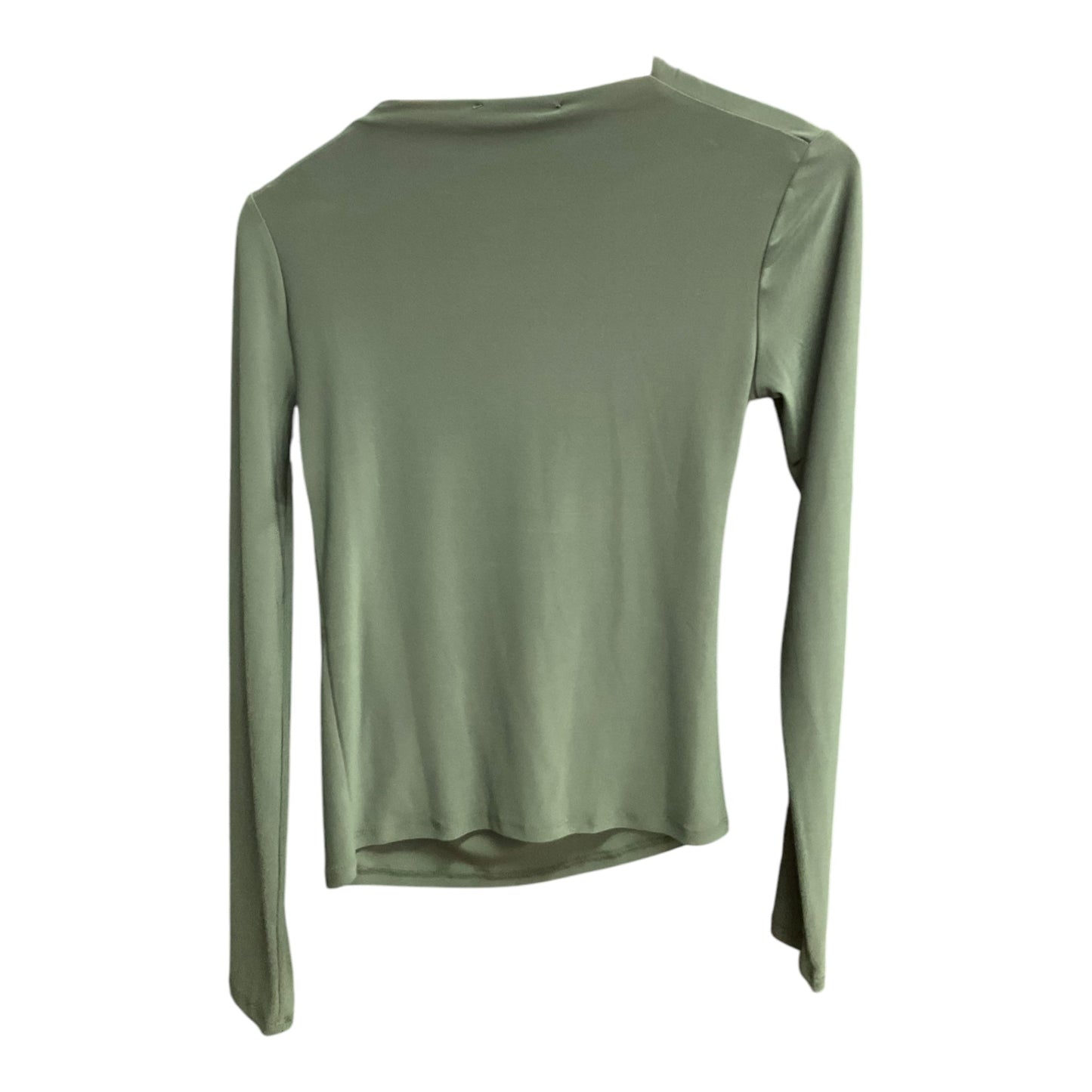 Top Long Sleeve By Zara In Green, Size: M