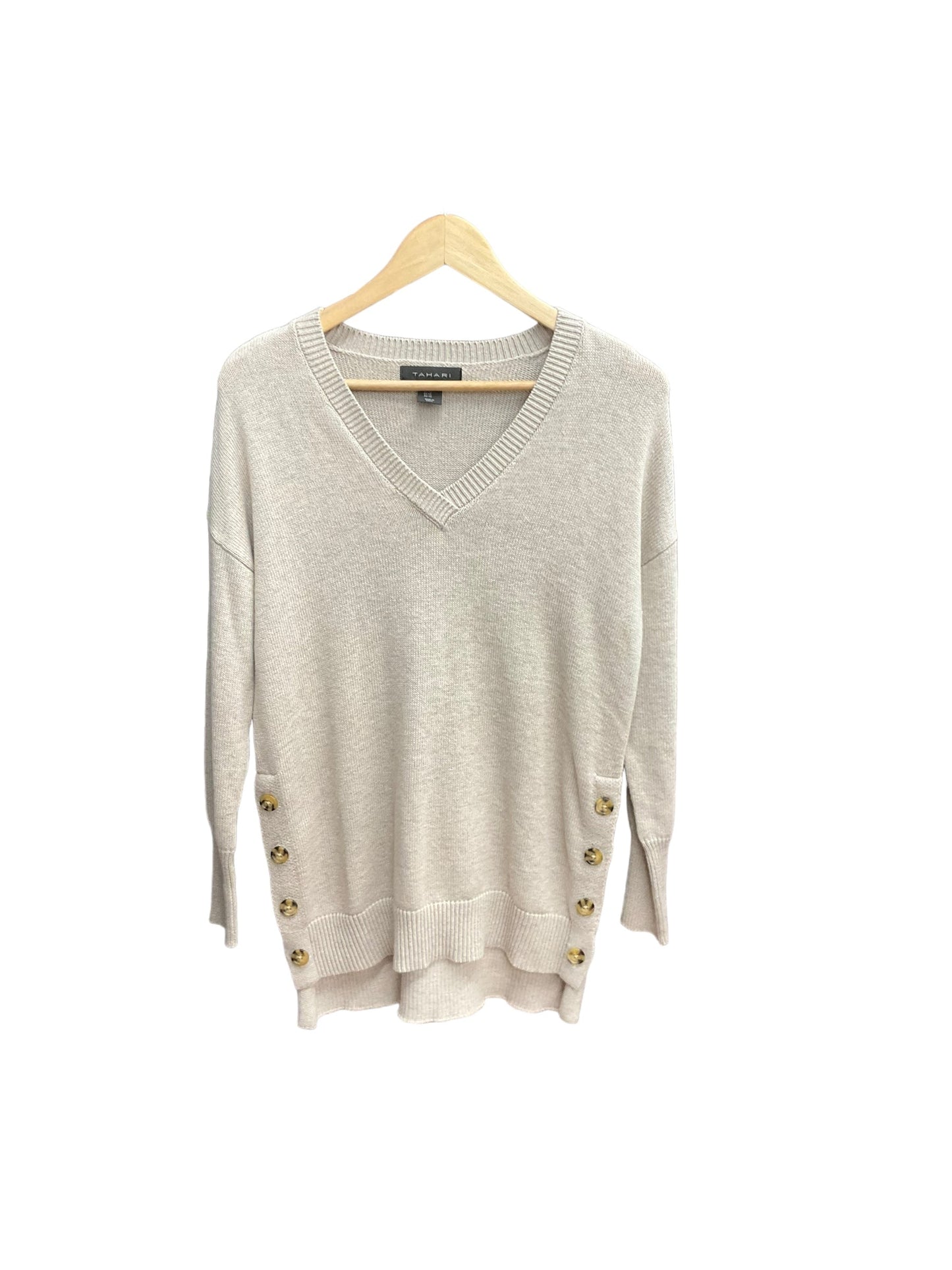 Sweater By Tahari By Arthur Levine In Beige, Size: Xs