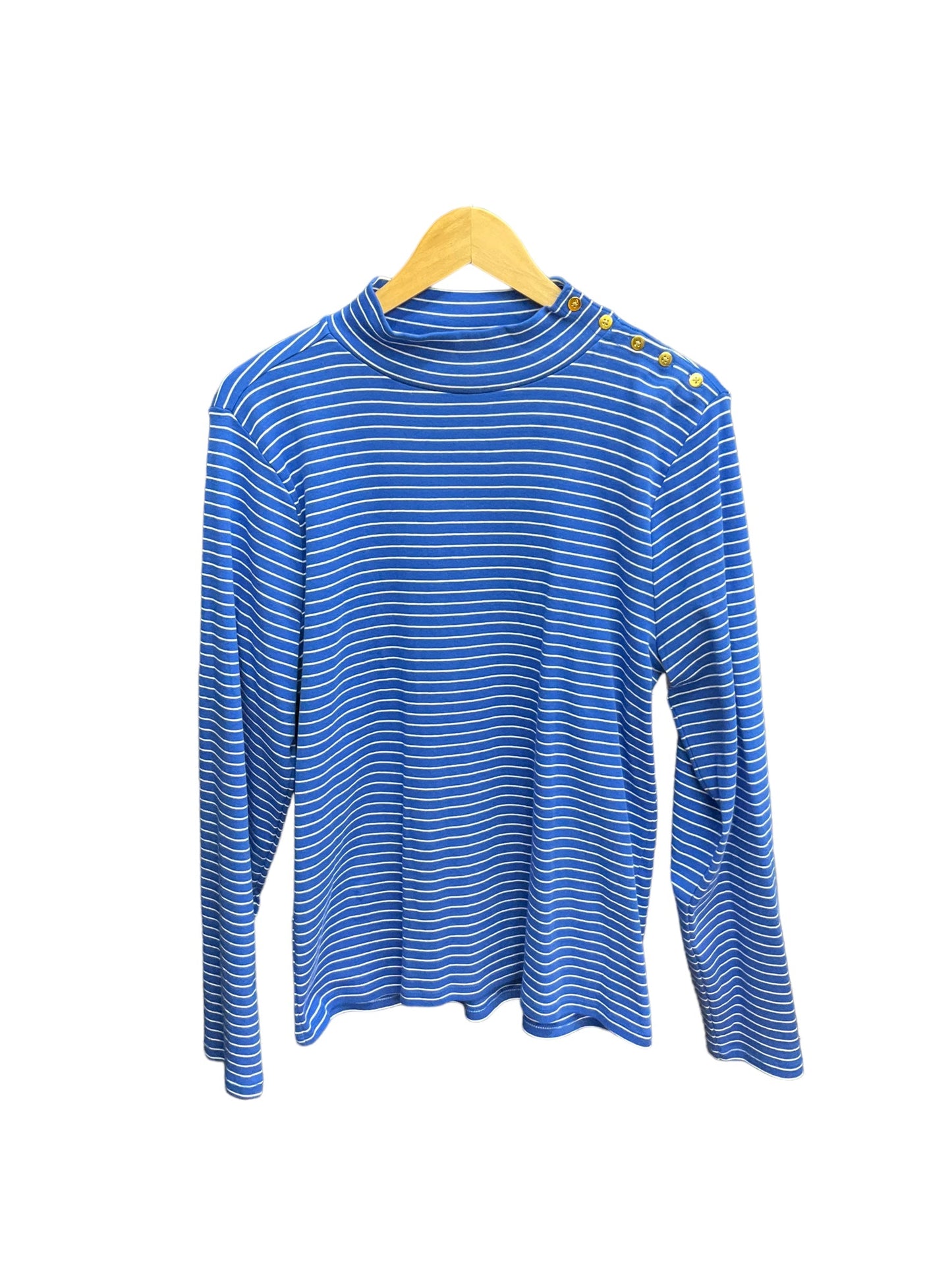 Top Long Sleeve By J Crew O In Striped, Size: Xxl