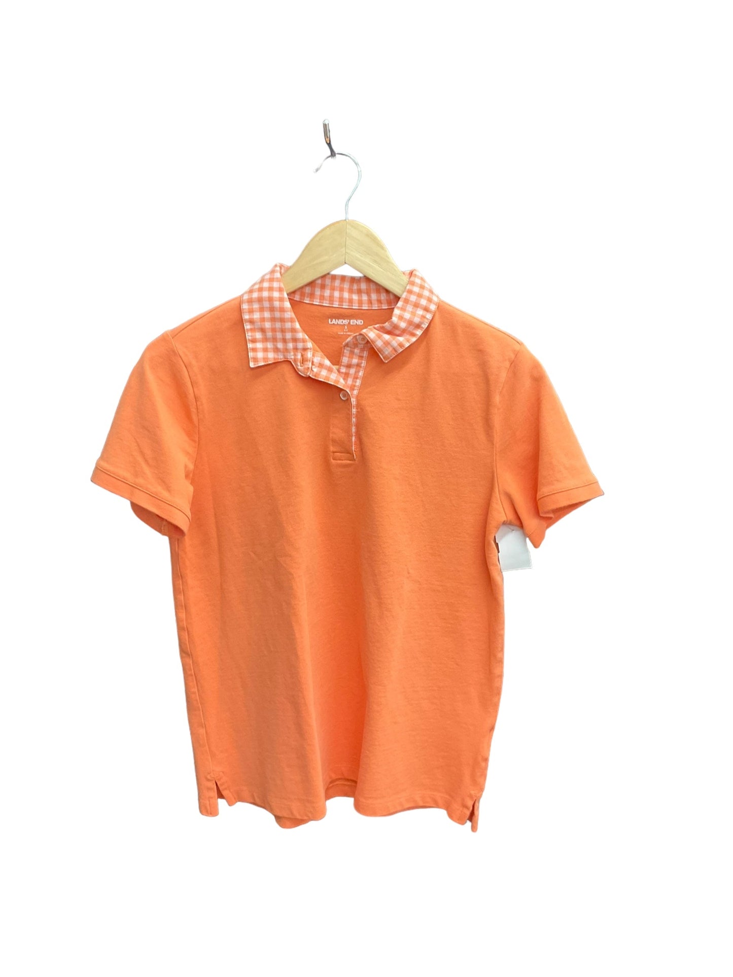 Orange Top Short Sleeve Lands End, Size S