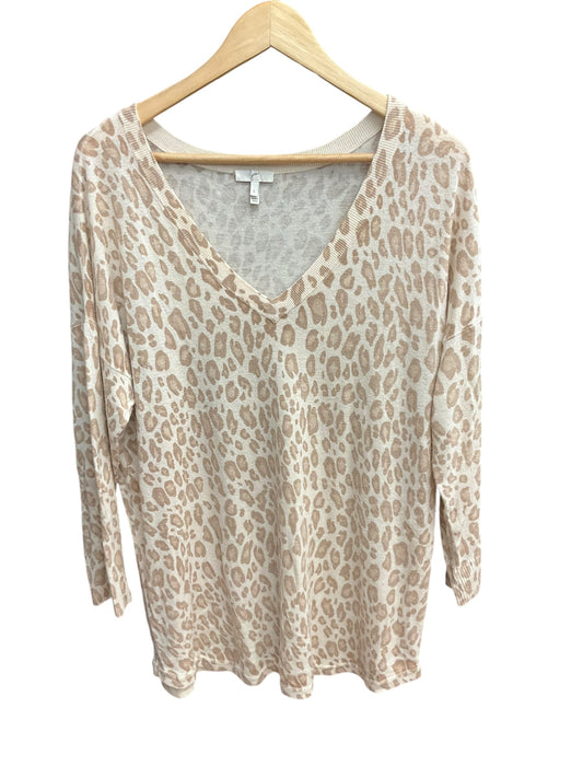 Top 3/4 Sleeve By Joie In Animal Print, Size: L