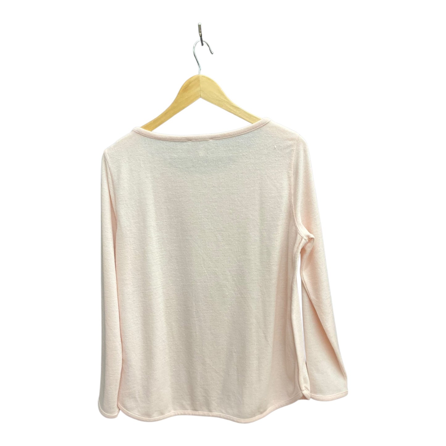 Top Long Sleeve Basic By Talbots In Pink, Size: L